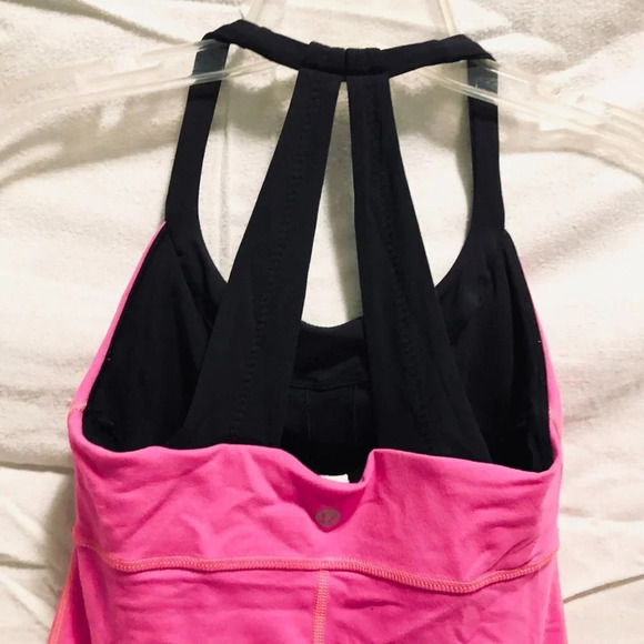 Lululemon Size  4 Tank Top Athleisure Yoga Pink Workout Top - Picture 10 of 16